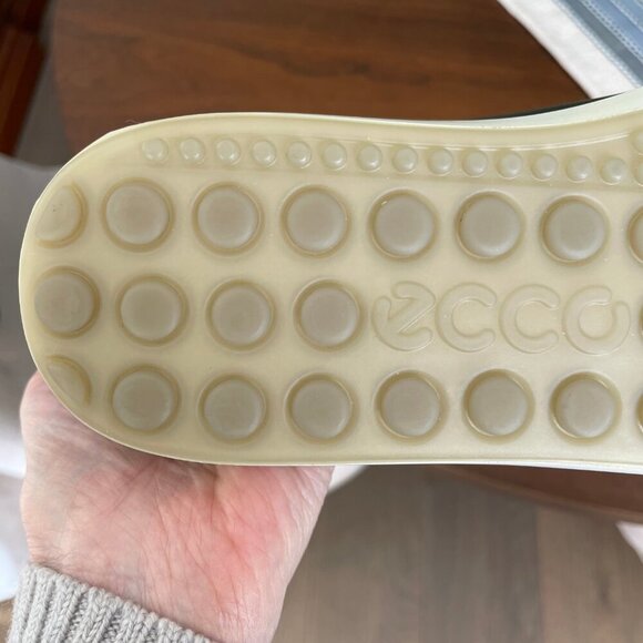 Ecco Soft 7 Lo Cut Lace Up Leather Sneakers Black + White Sz 40EU/9-9.5US NWOT - Picture 12 of 13